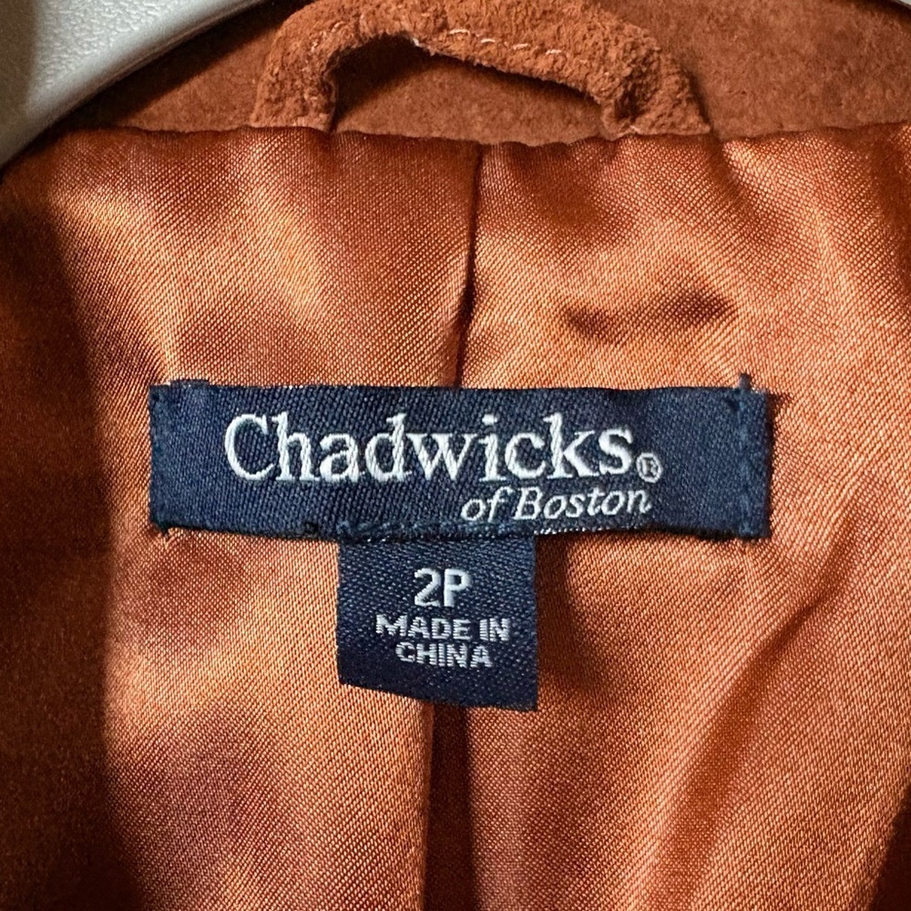 Chadwicks of Boston Vintage Suede Longline Coat - Size 2P - 100% Leather - Picture 4 of 5